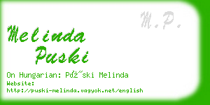 melinda puski business card